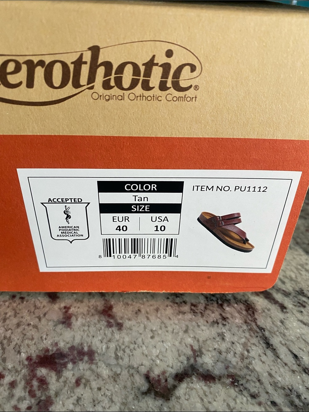 Aerothotic Women's Brown Leather Toe-Loop Sandals - Picture 2 of 5